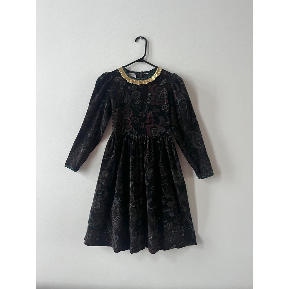 90s VELVET PARTY DRESS FOR A GIRL OR TWEEN